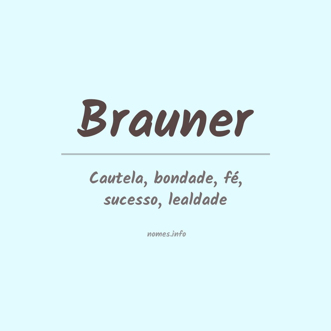 Significado do nome Brauner