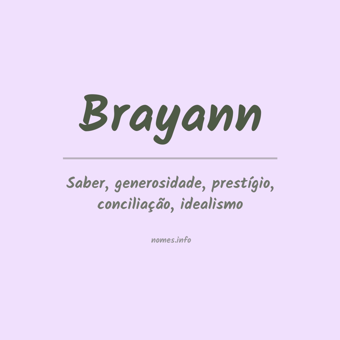 Significado do nome Brayann