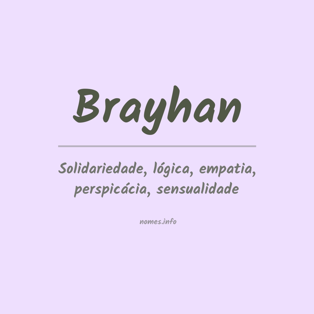 Significado do nome Brayhan