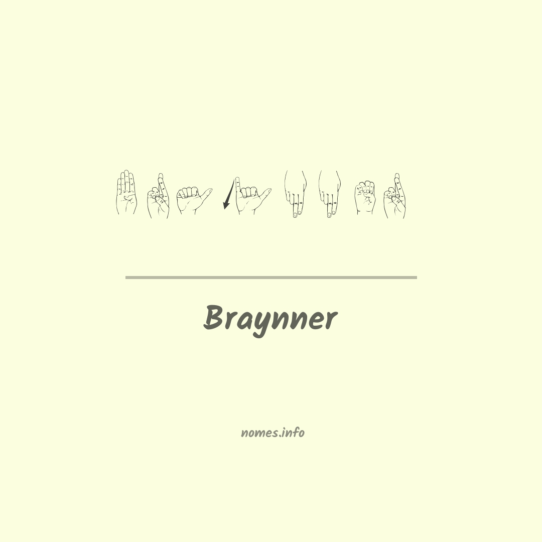 Braynner em Libras