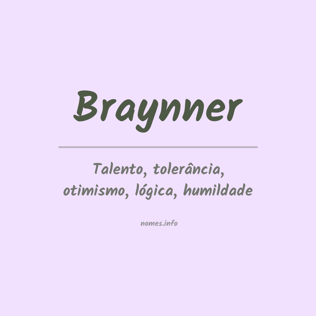 Significado do nome Braynner