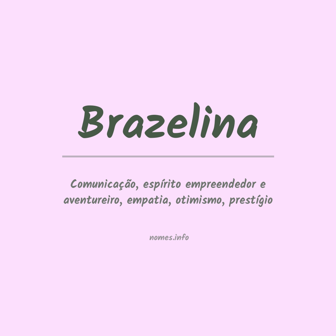 Significado do nome Brazelina