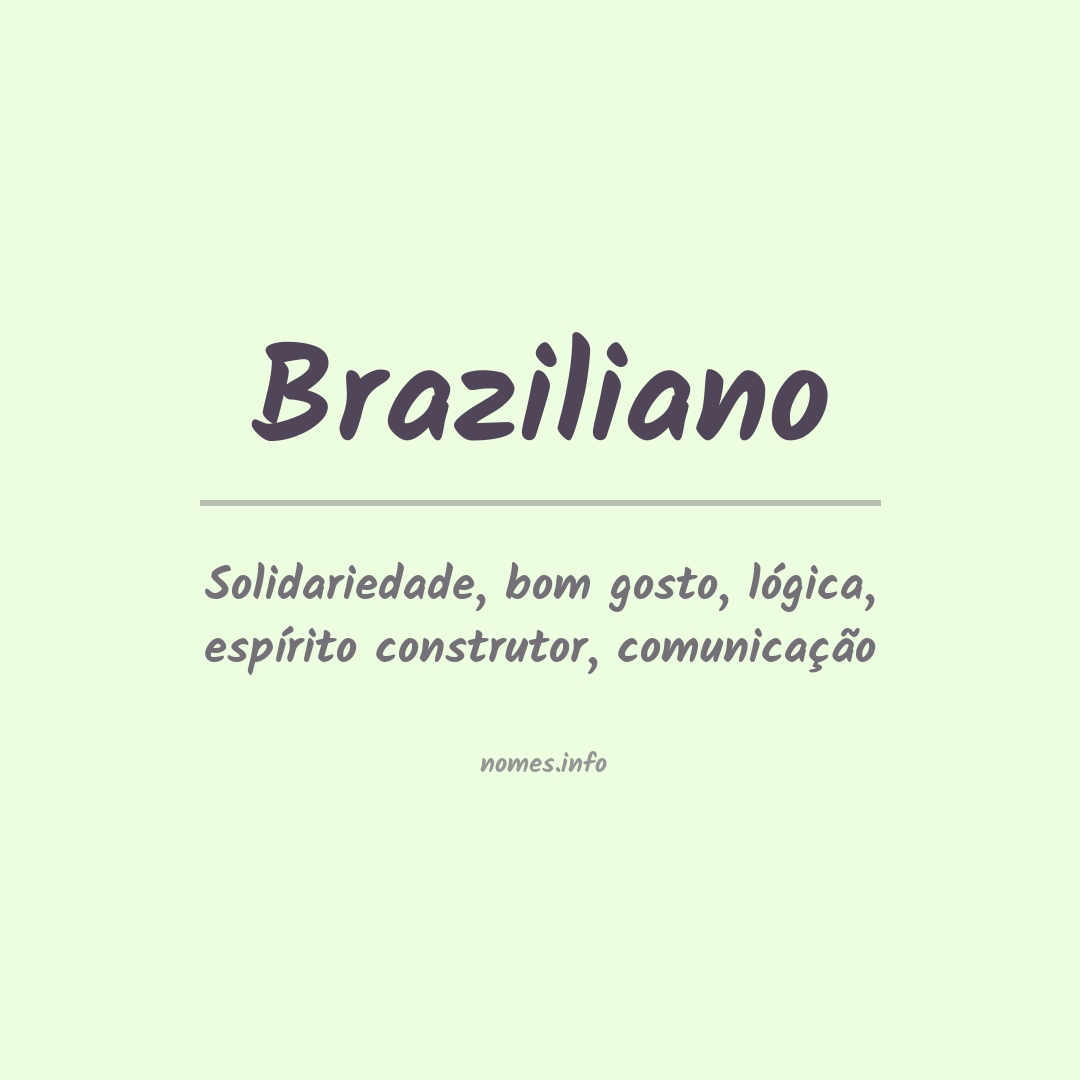 Significado do nome Braziliano