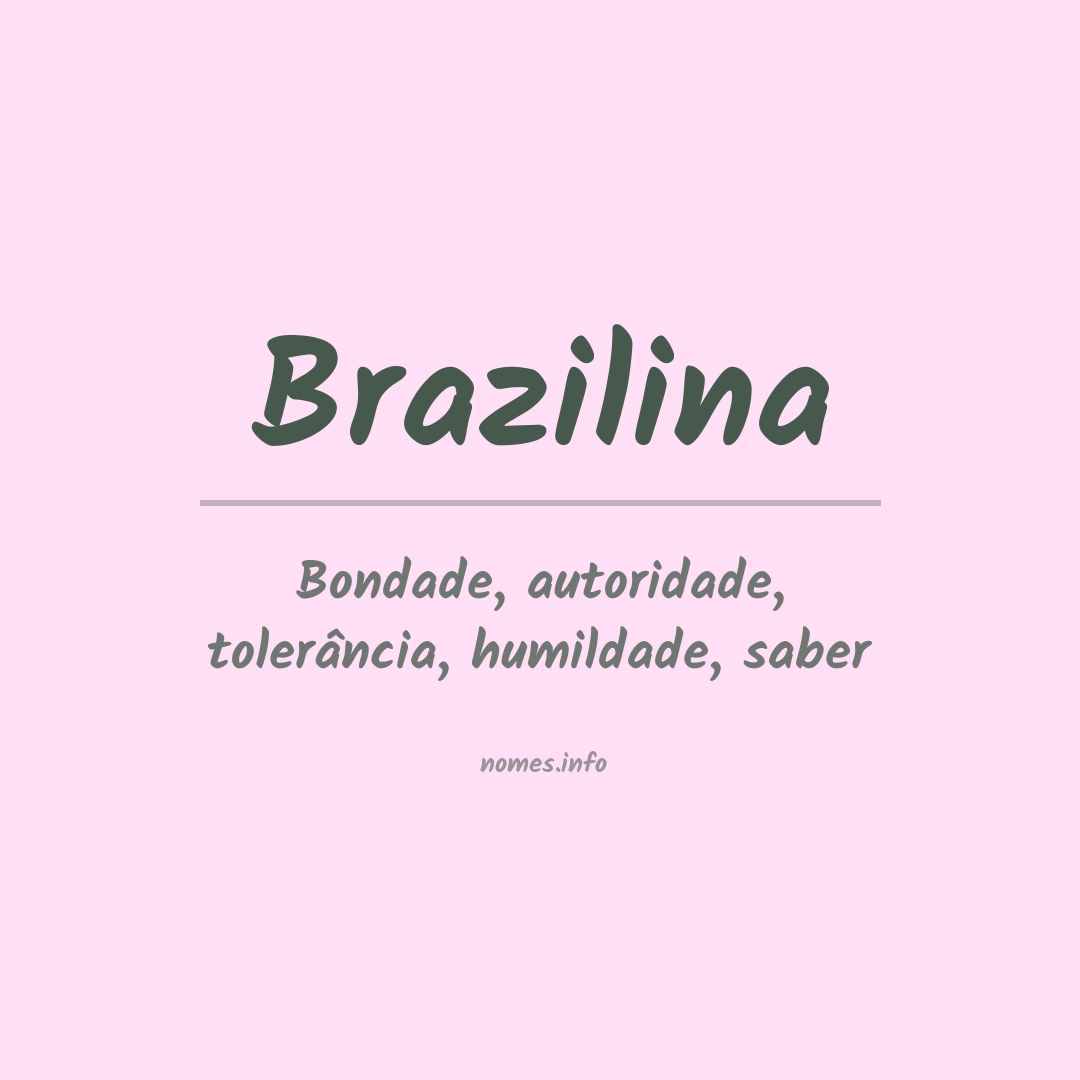 Significado do nome Brazilina