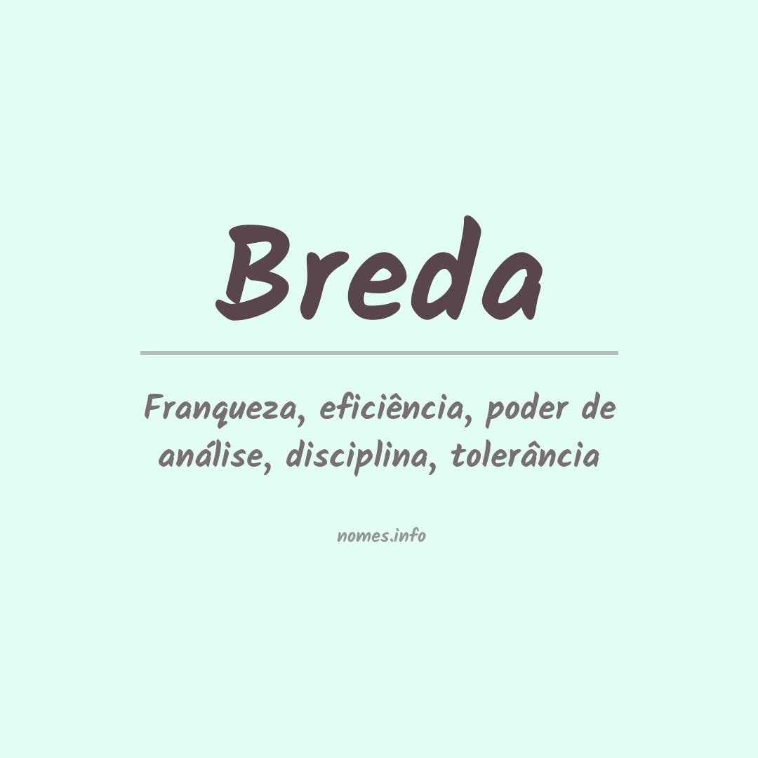Significado do nome Breda