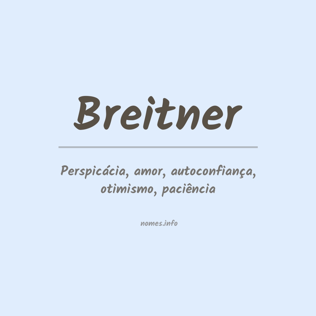 Significado do nome Breitner