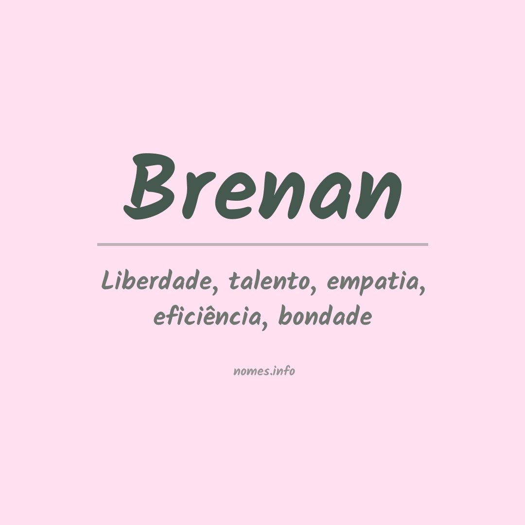 Significado do nome Brenan