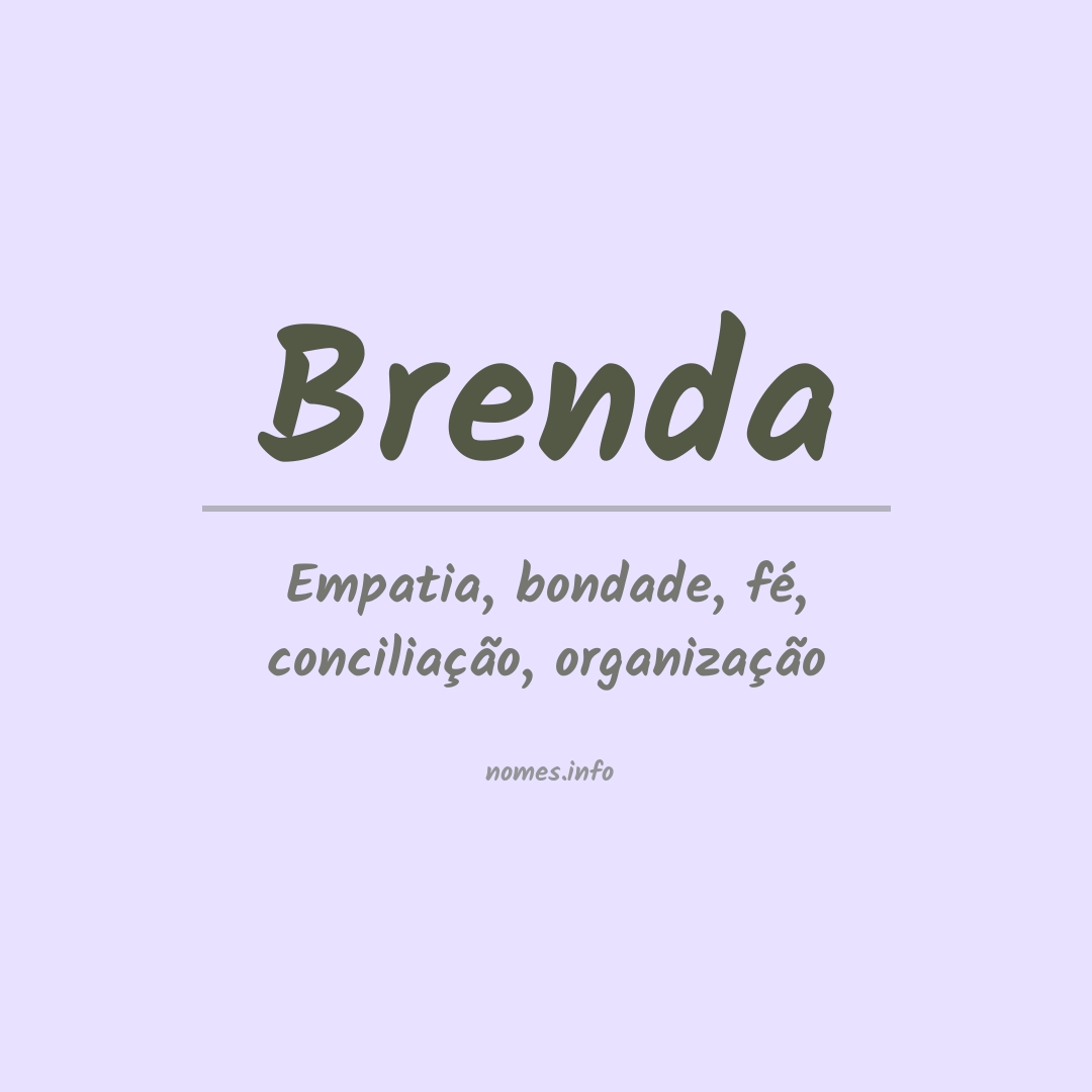 Significado do nome Brenda
