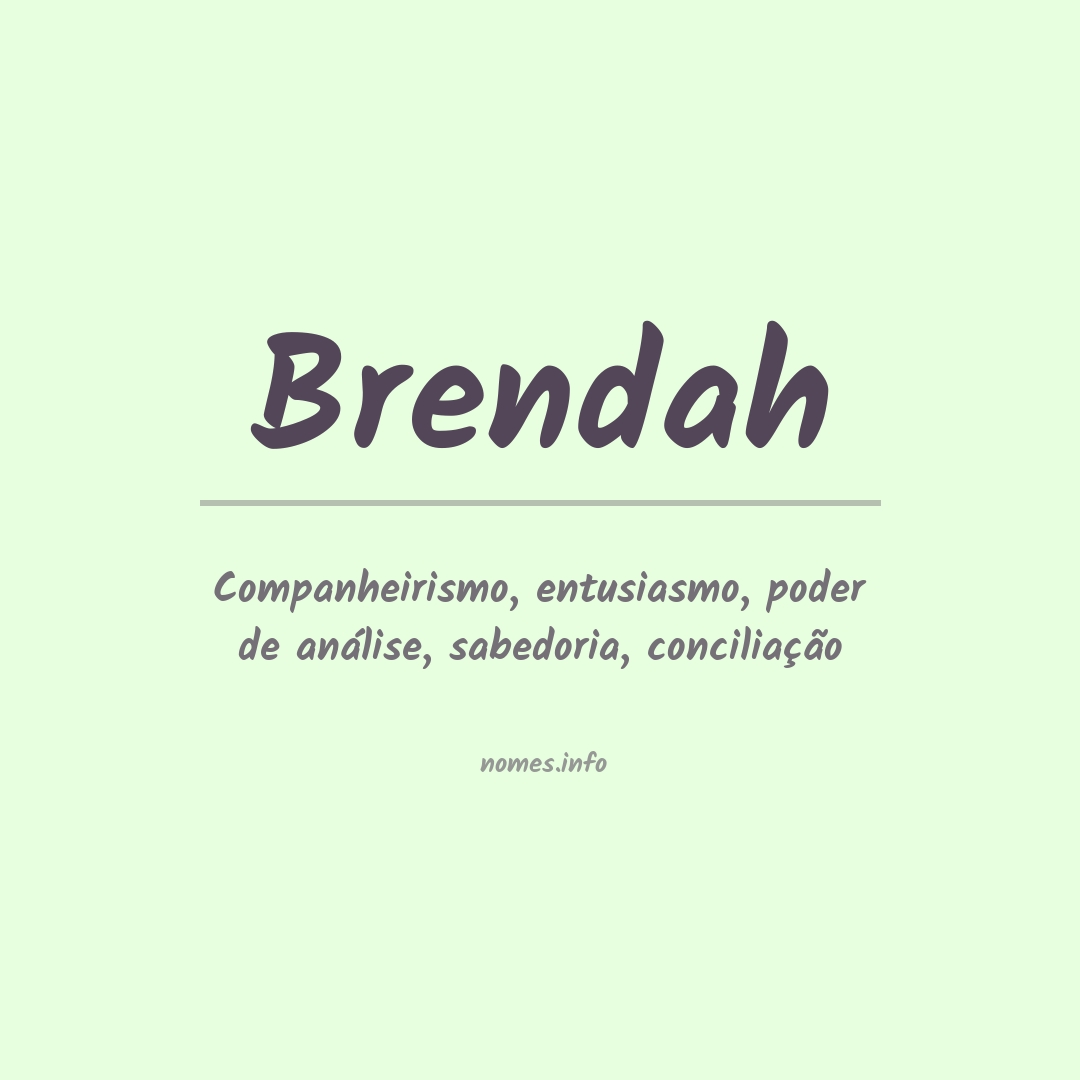 Significado do nome Brendah