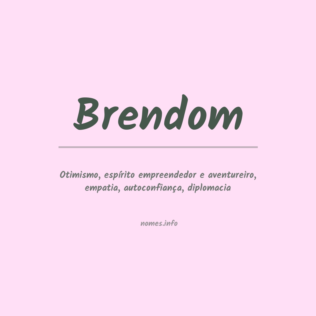 Significado do nome Brendom