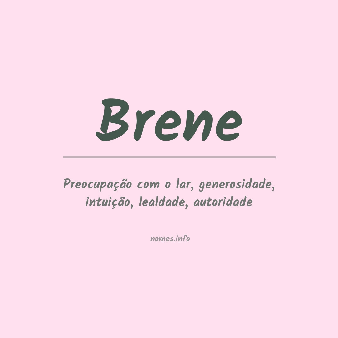 Significado do nome Brene