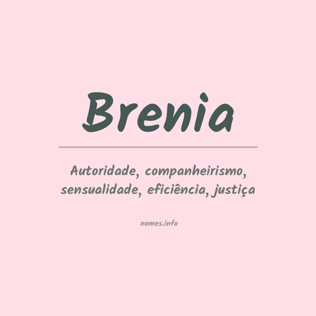 Significado do nome Brenia