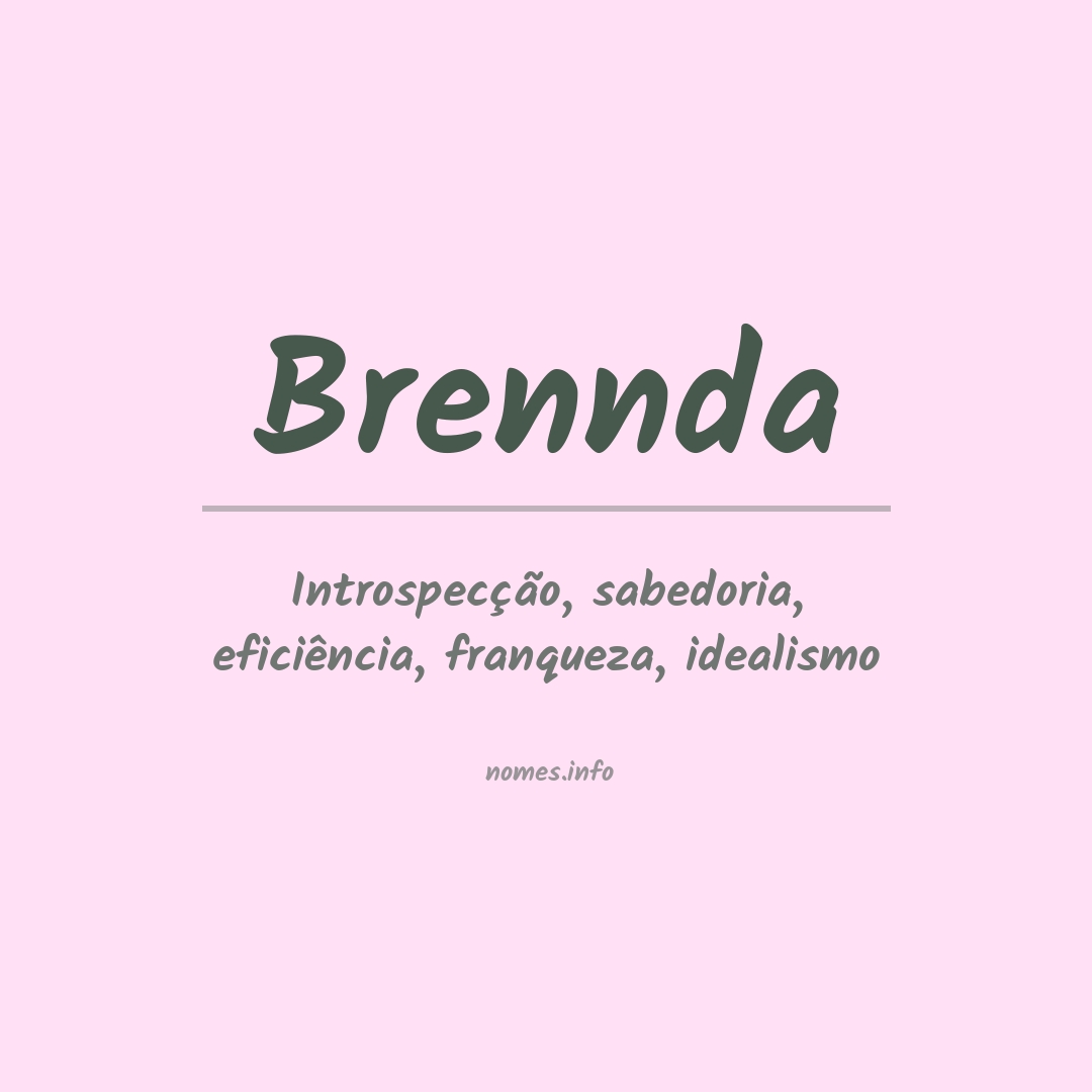 Significado do nome Brennda