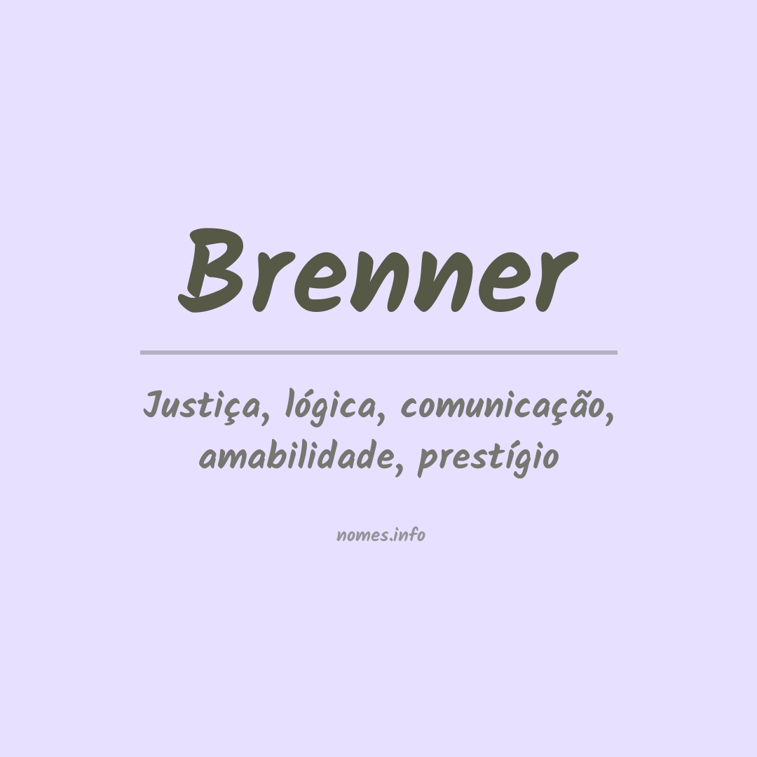 Significado do nome Brenner