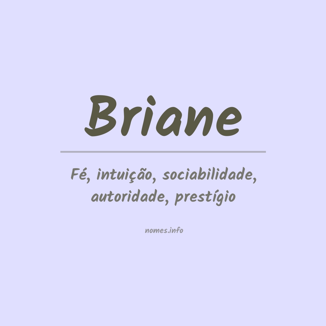 Significado do nome Briane