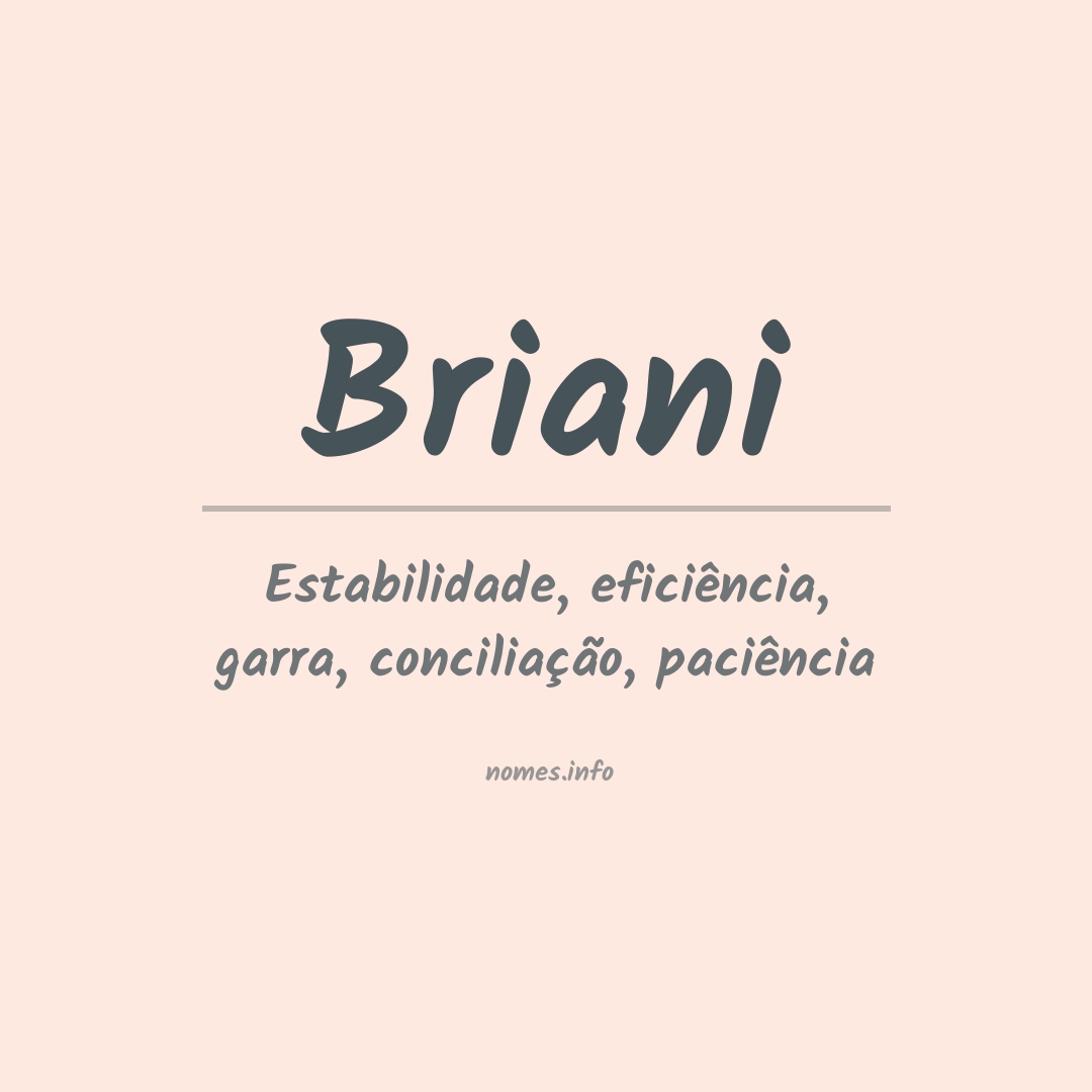 Significado do nome Briani