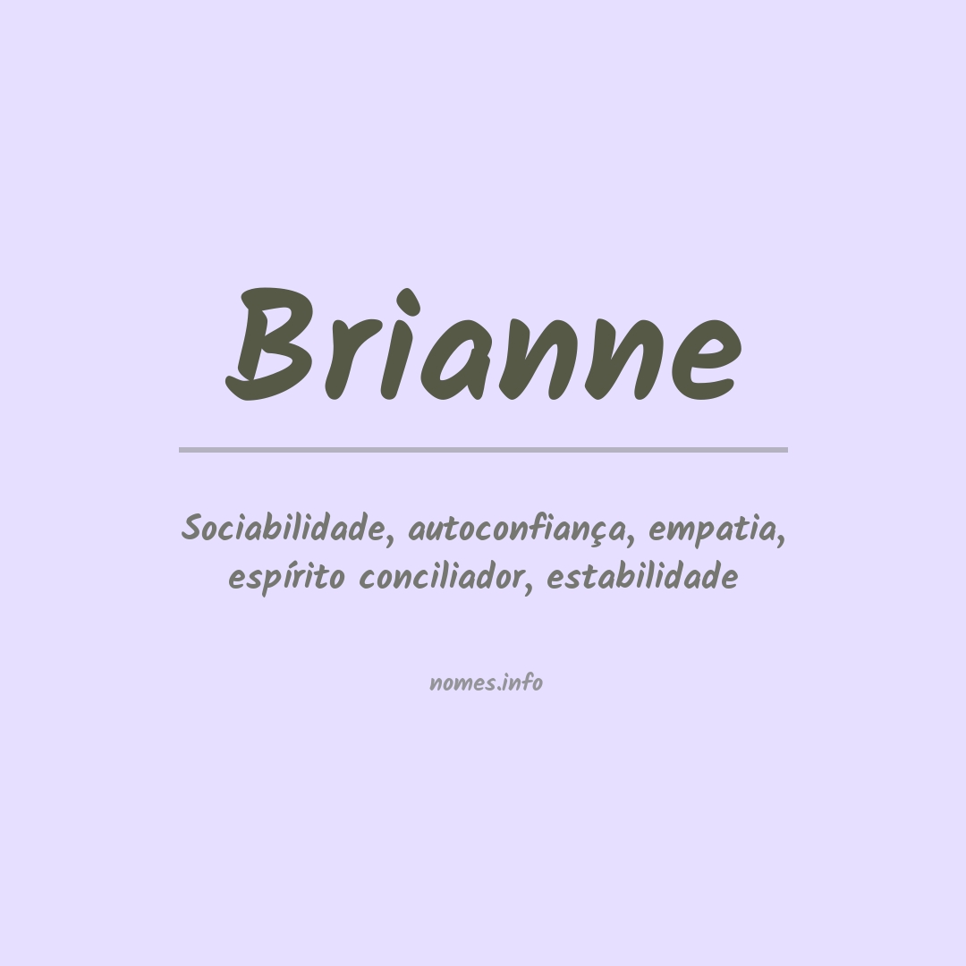 Significado do nome Brianne