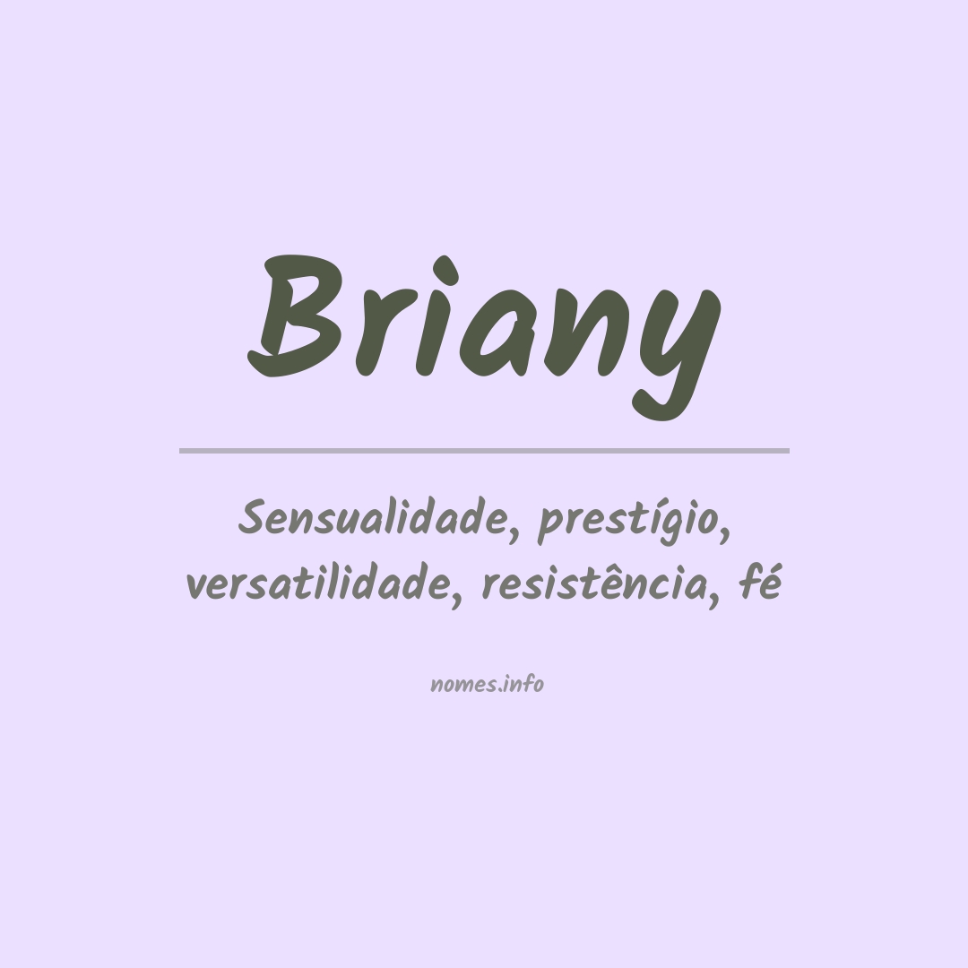 Significado do nome Briany