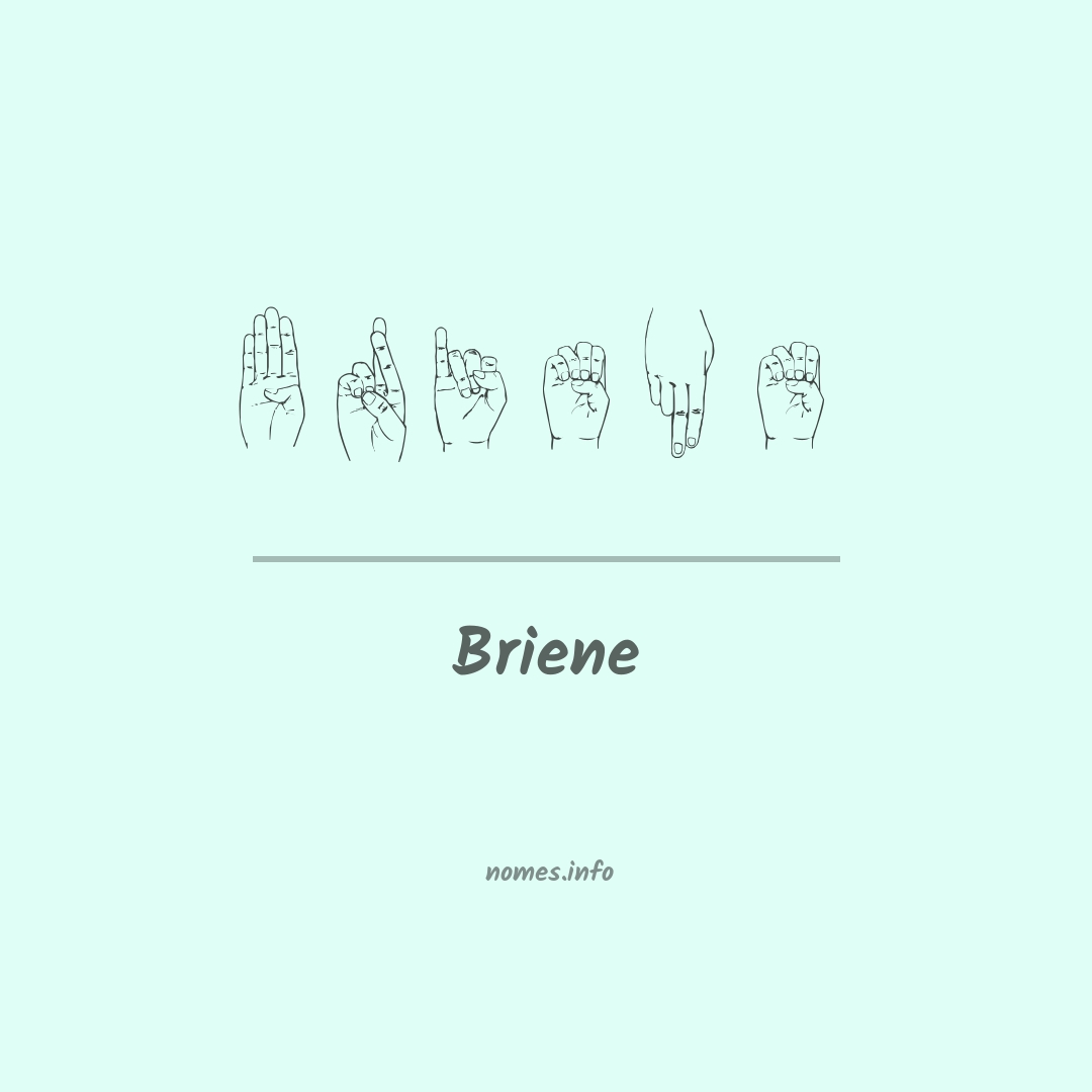 Briene em Libras