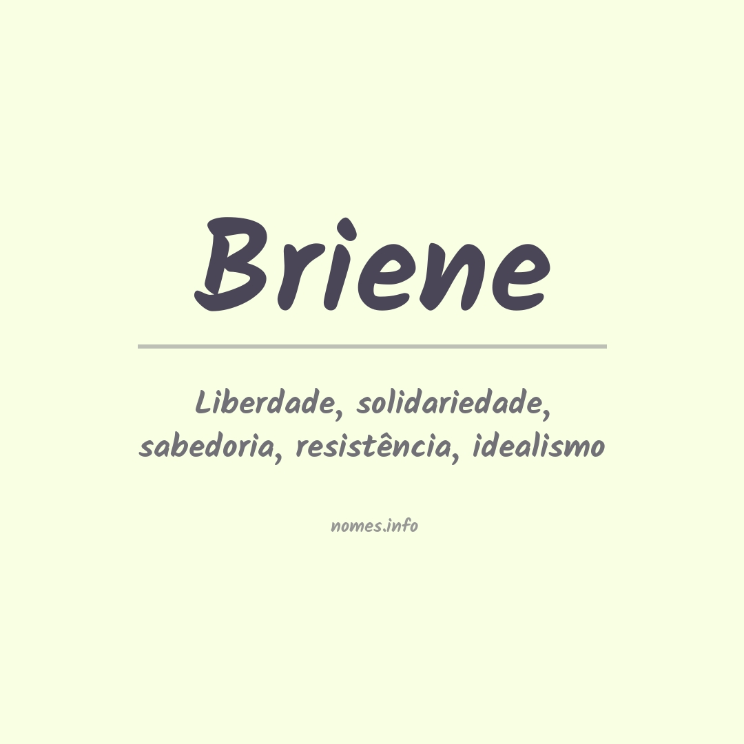 Significado do nome Briene