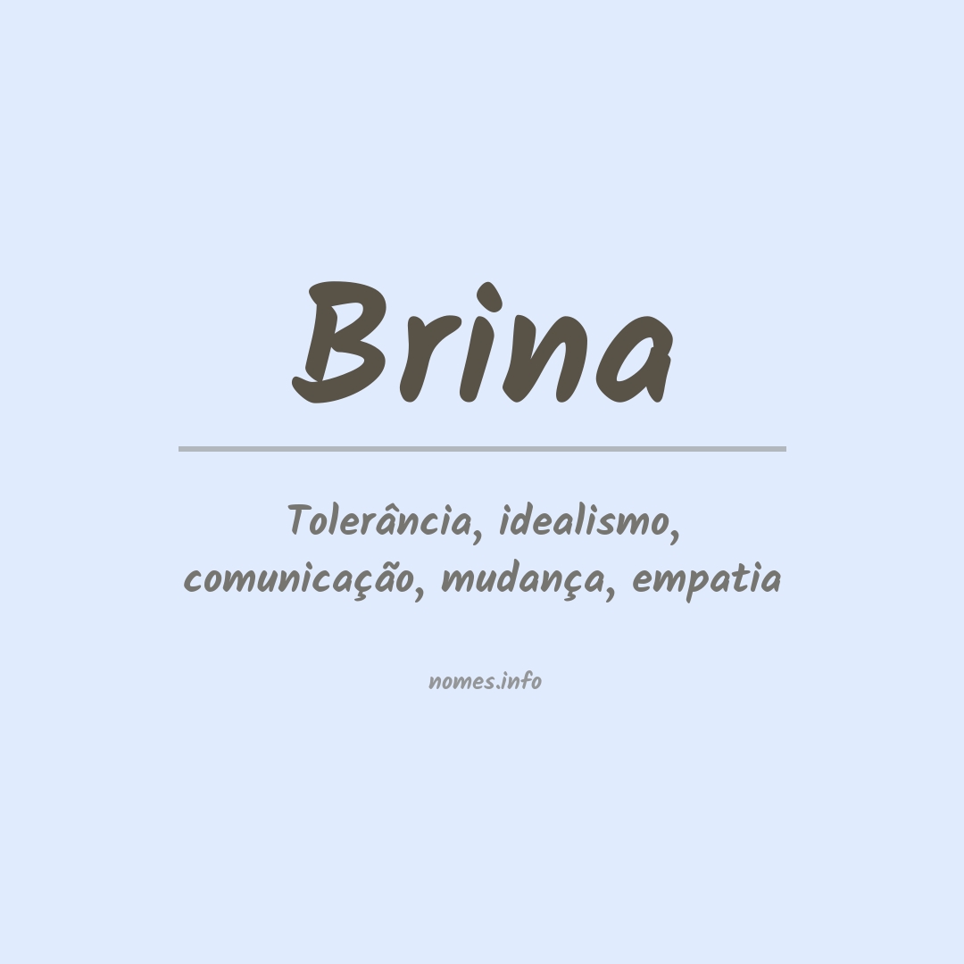 Significado do nome Brina