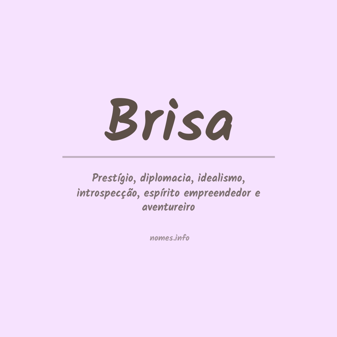 Significado do nome Brisa