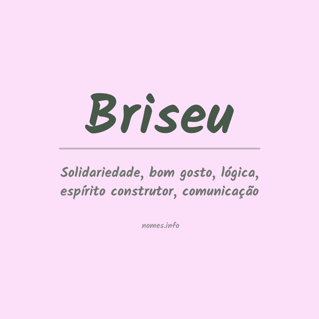 Significado do nome Briseu