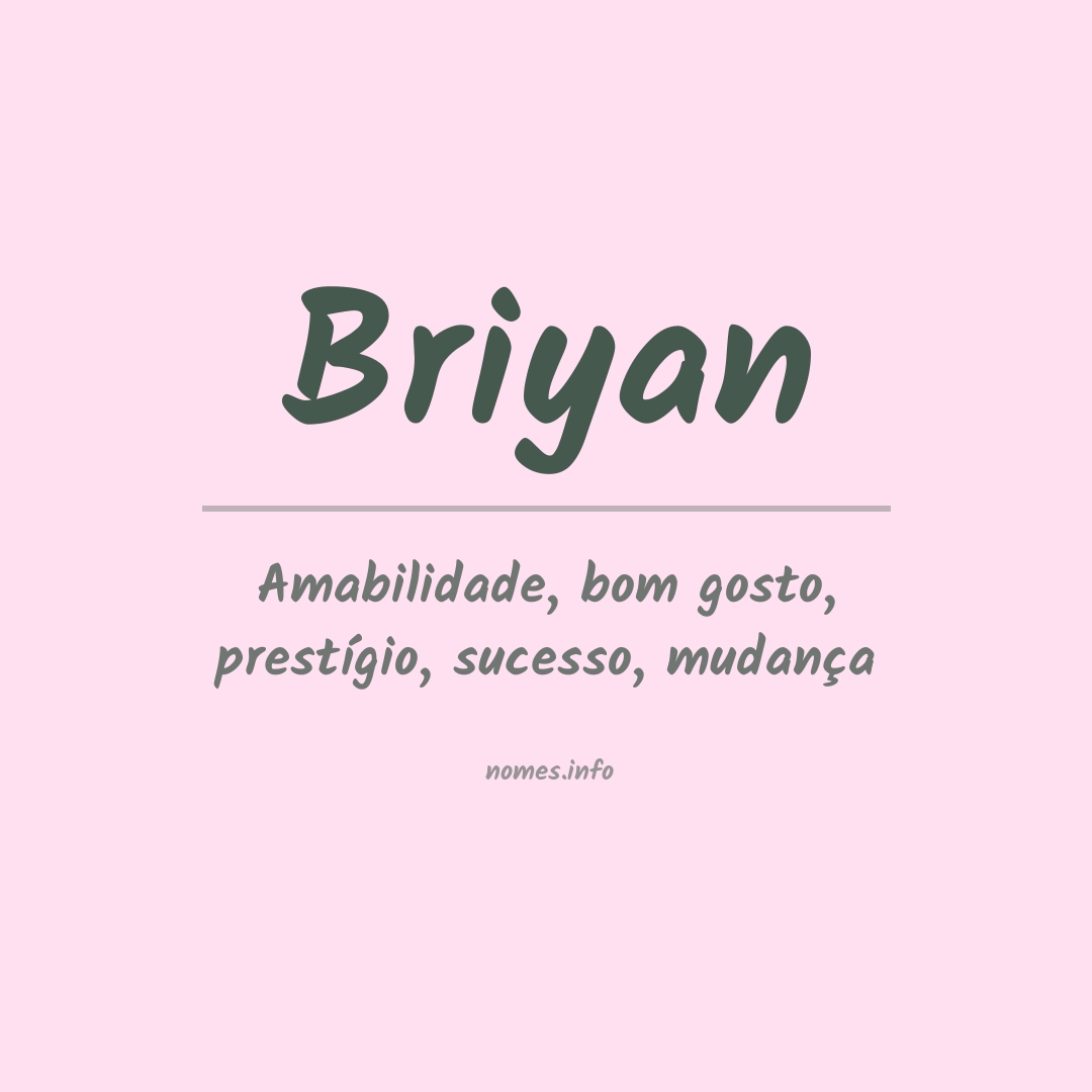 Significado do nome Briyan