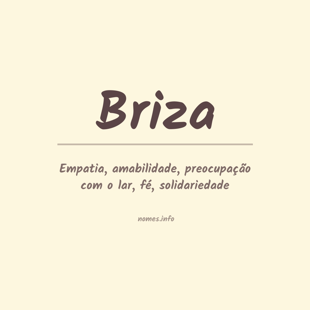 Significado do nome Briza