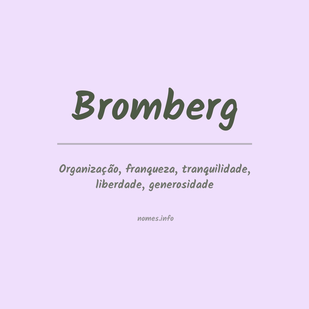 Significado do nome Bromberg