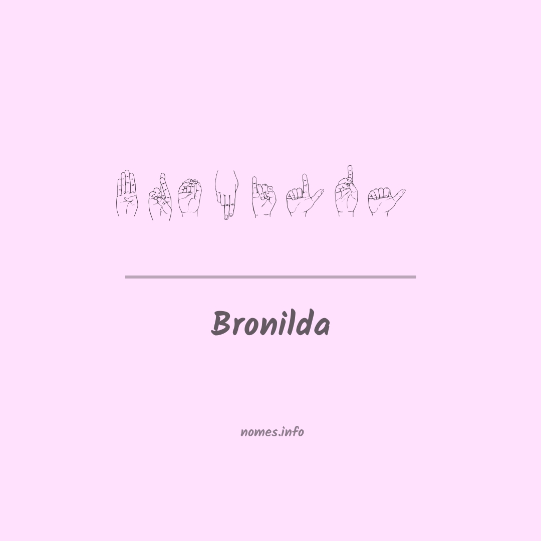 Bronilda em Libras