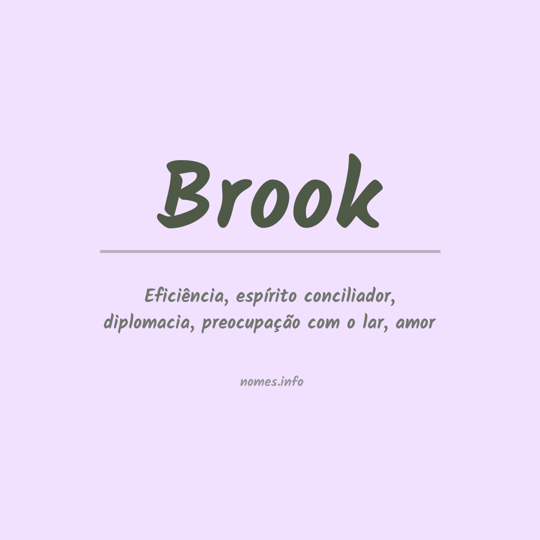 Significado do nome Brook