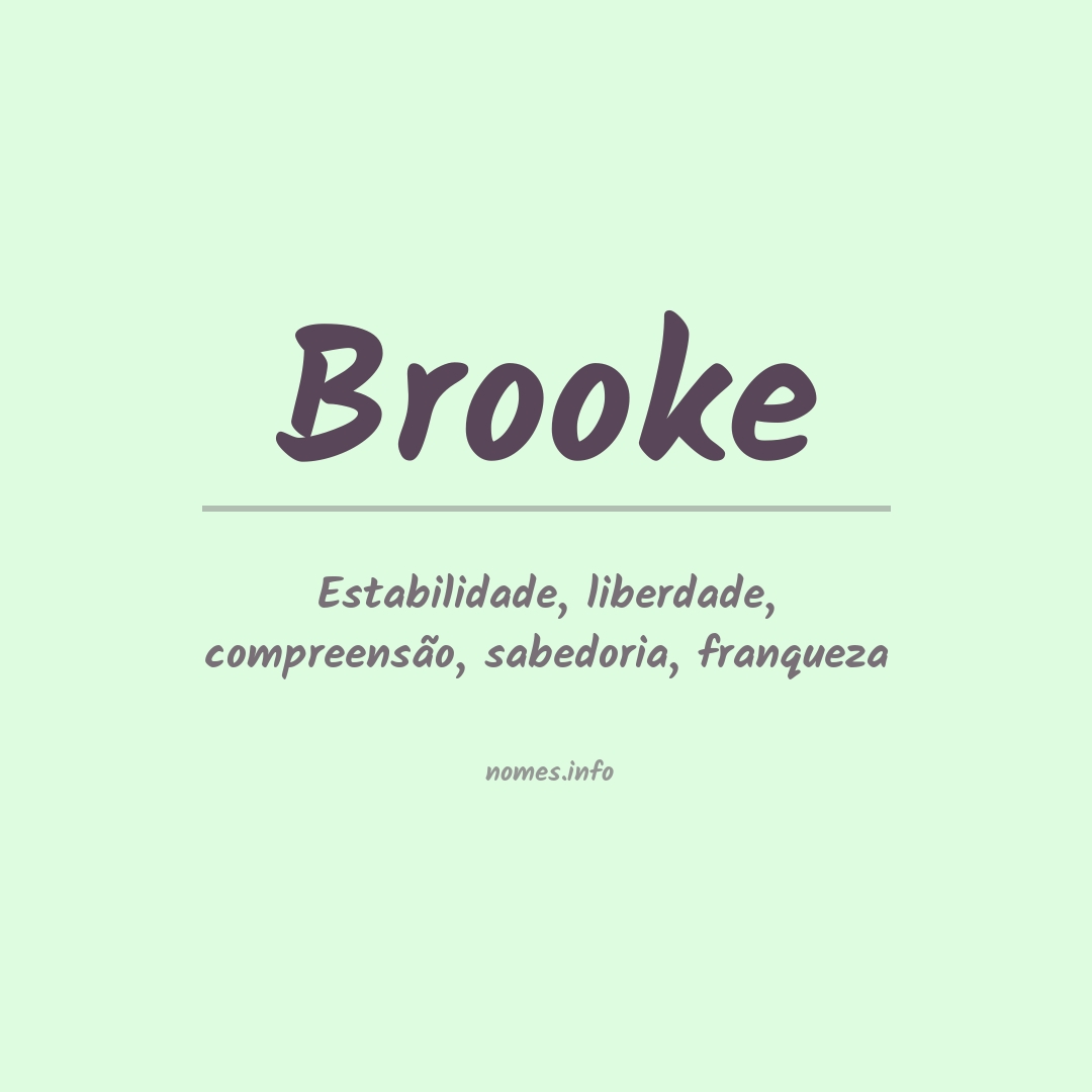 Significado do nome Brooke