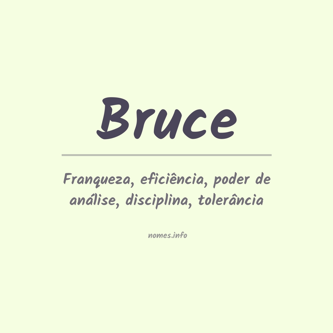 Significado do nome Bruce