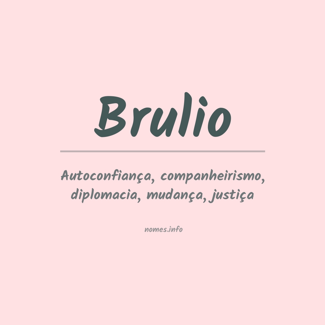 Significado do nome Brulio
