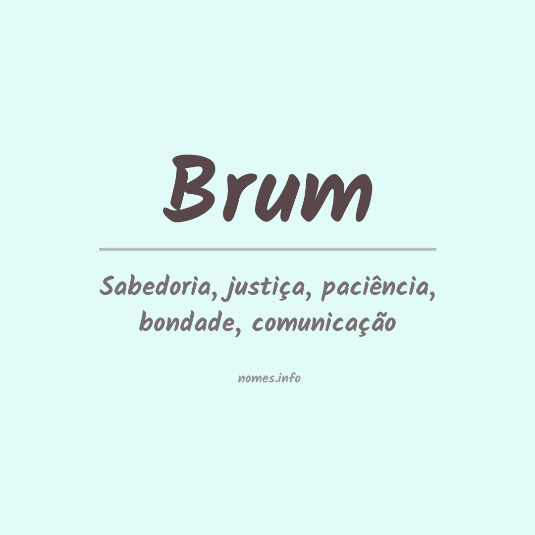 Significado do nome Brum