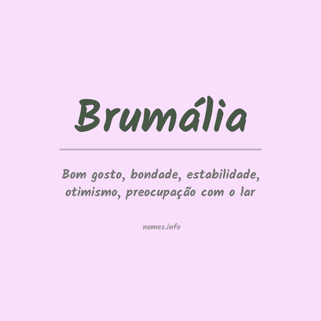 Significado do nome Brumália