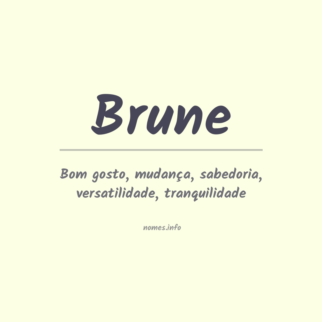 Significado do nome Brune