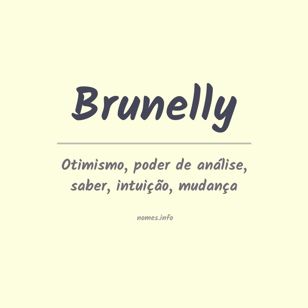 Significado do nome Brunelly