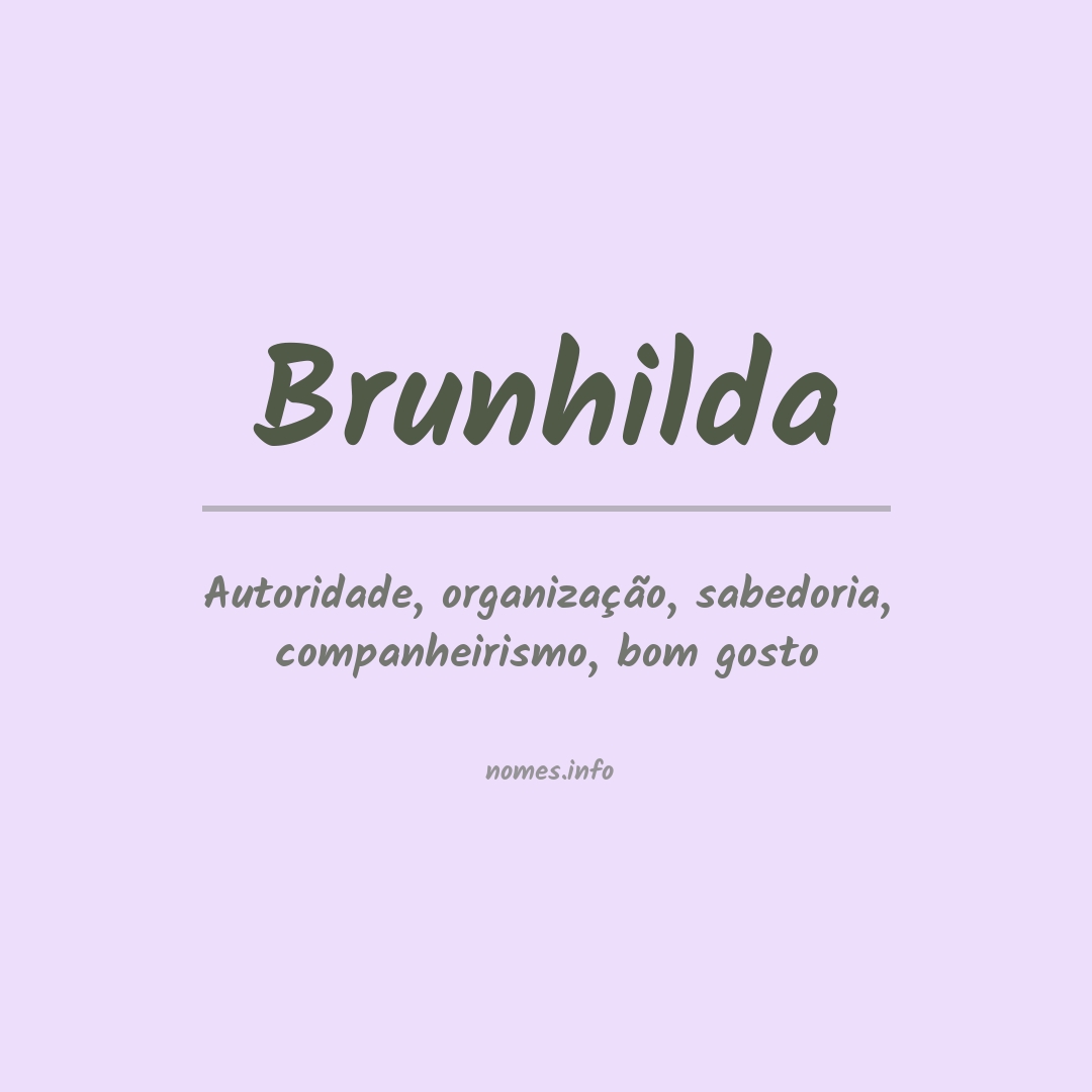 Significado do nome Brunhilda