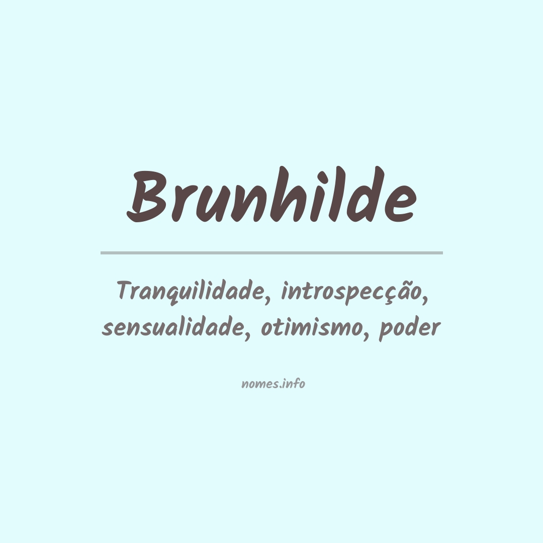 Significado do nome Brunhilde