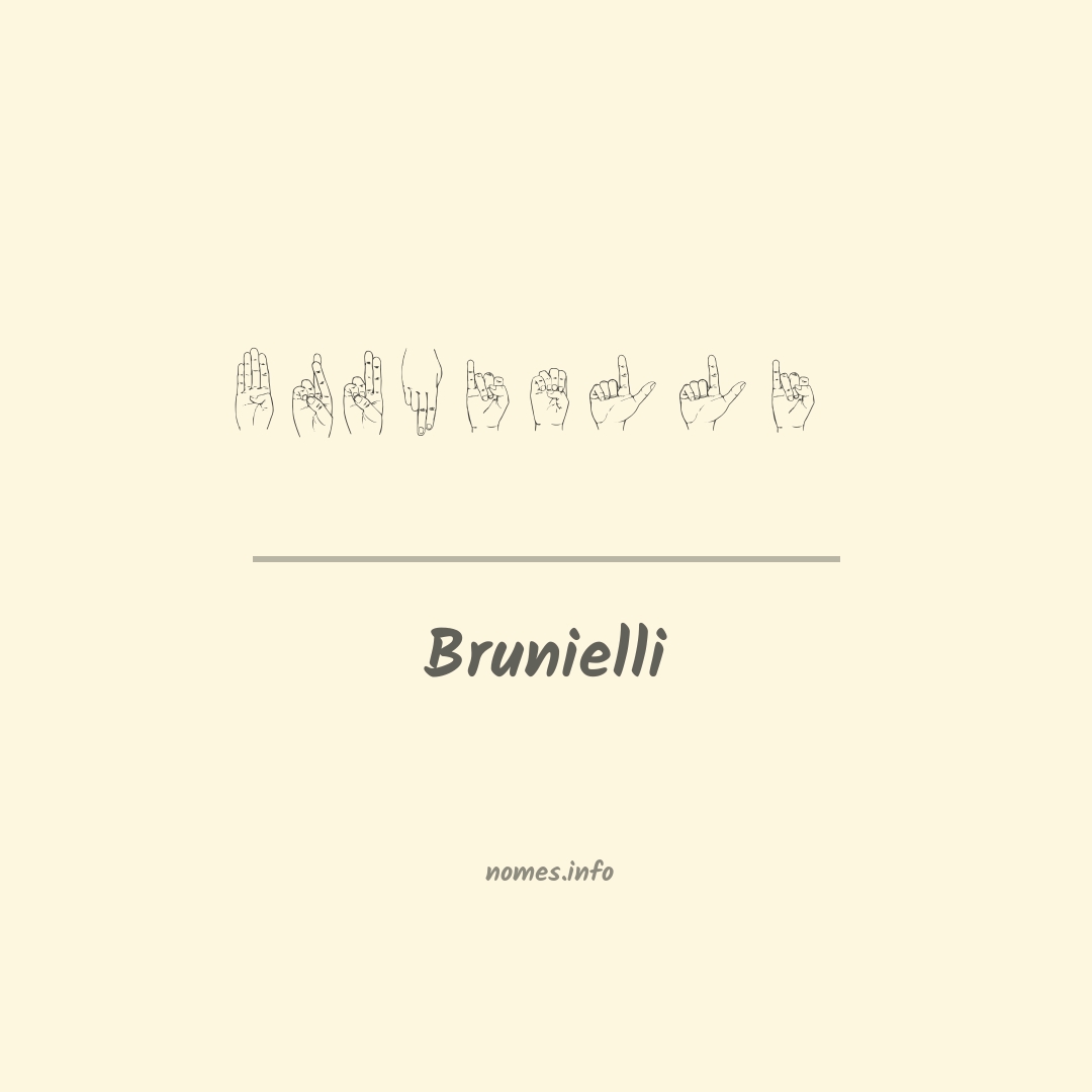 Brunielli em Libras