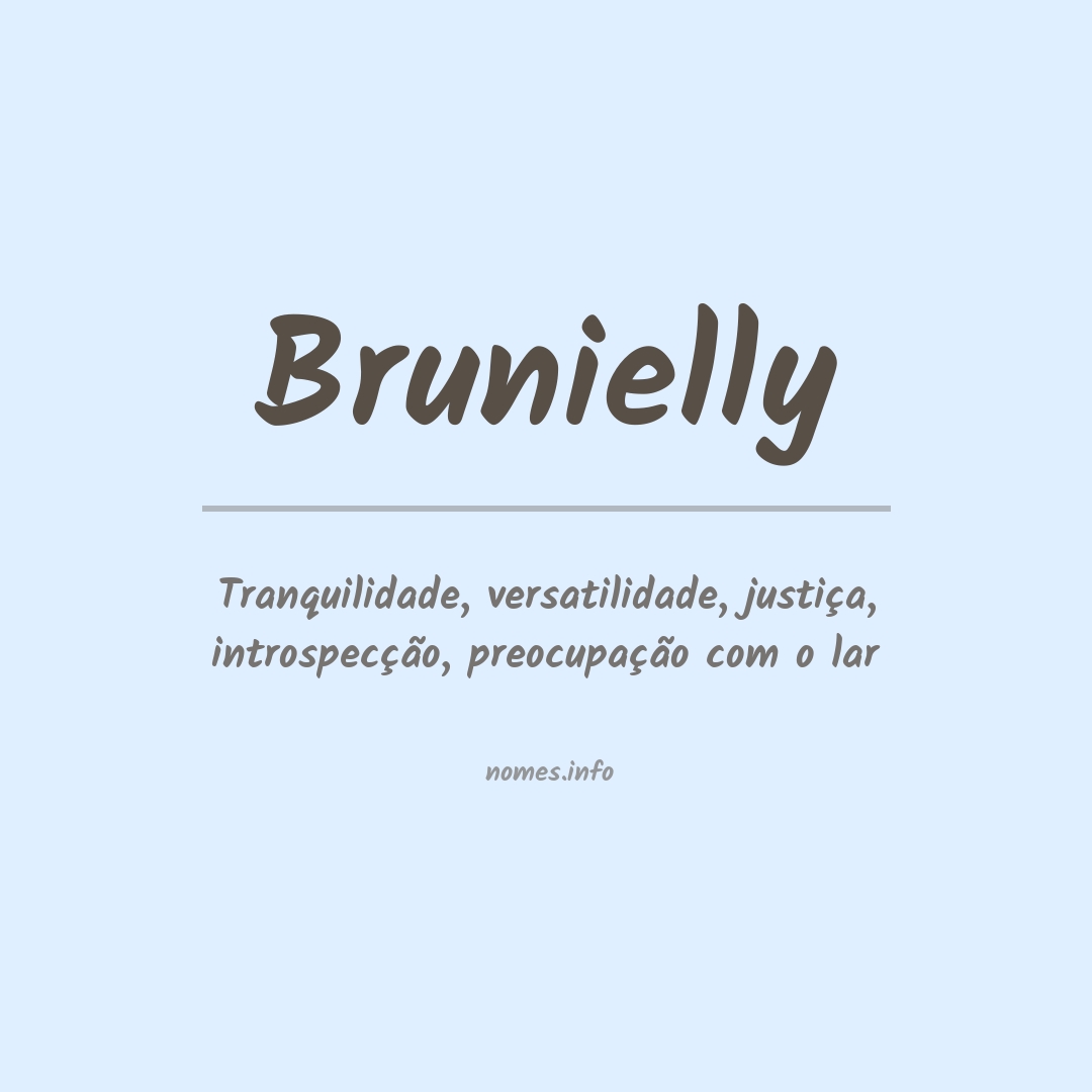 Significado do nome Brunielly