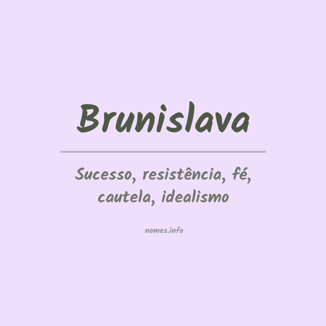 Significado do nome Brunislava