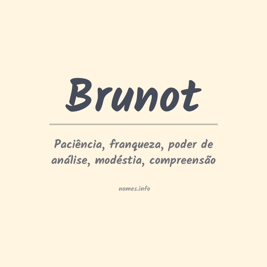 Significado do nome Brunot