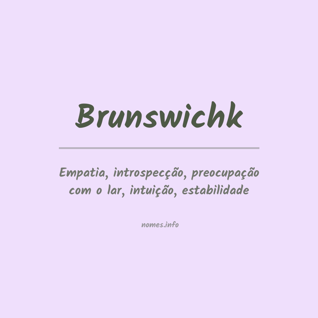 Significado do nome Brunswichk