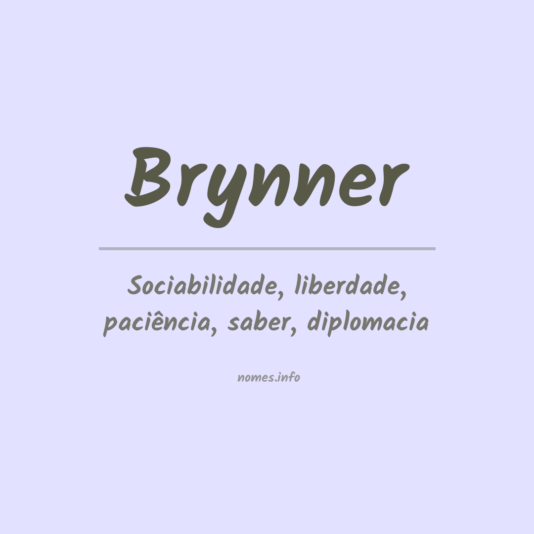 Significado do nome Brynner