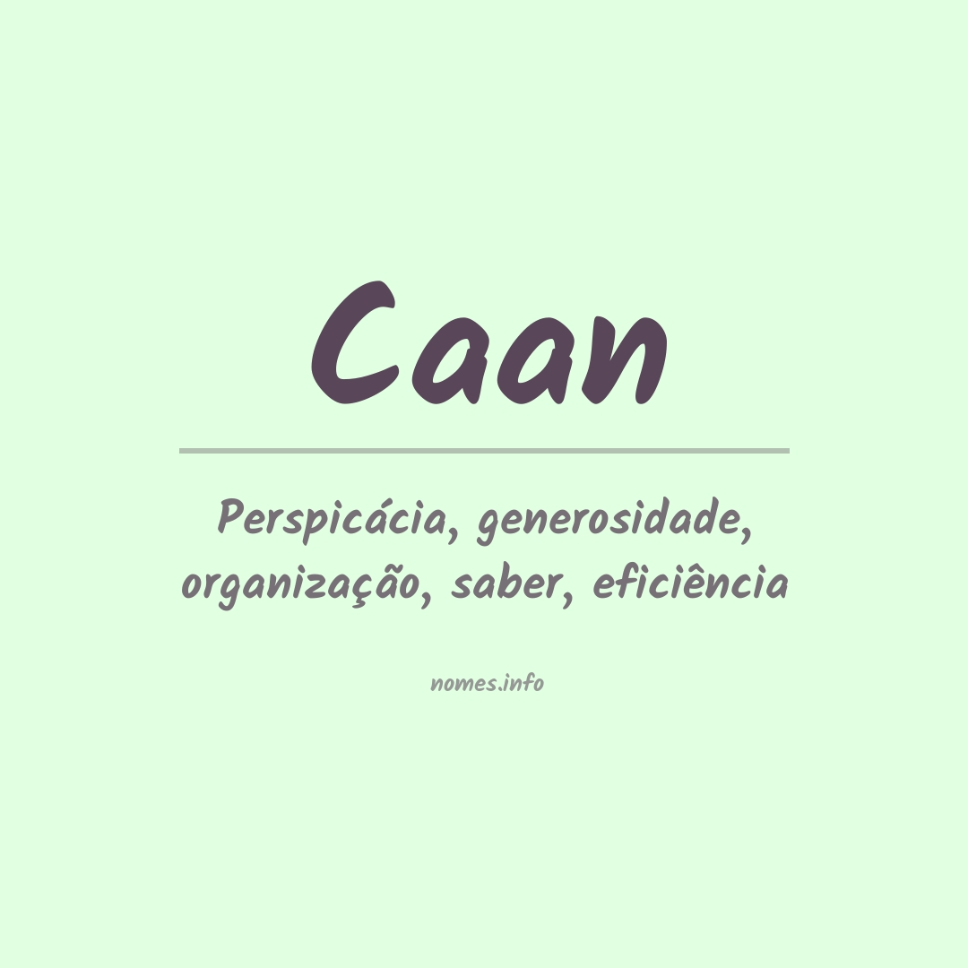 Significado do nome Caan