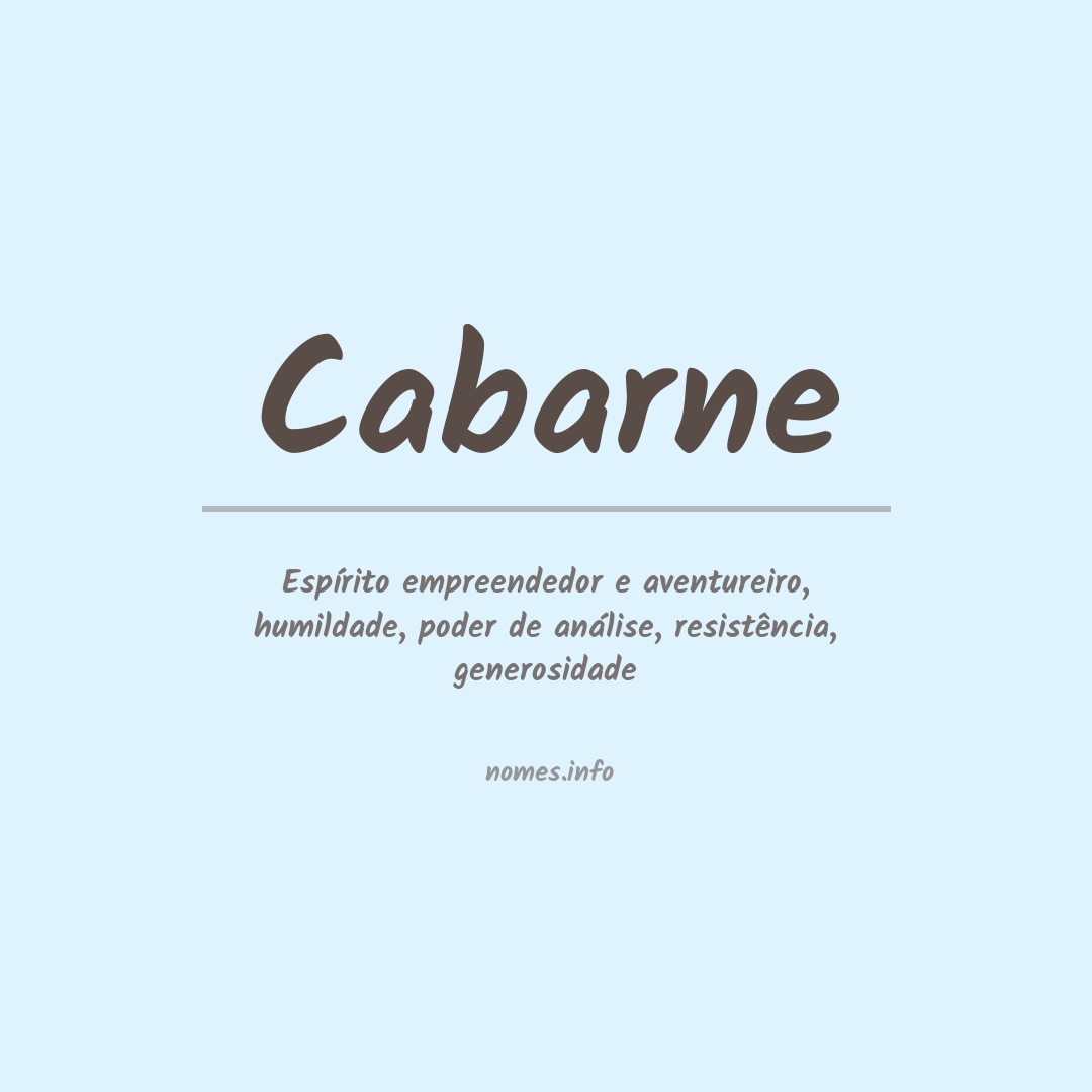 Significado do nome Cabarne
