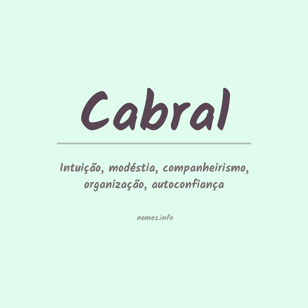 Significado do nome Cabral